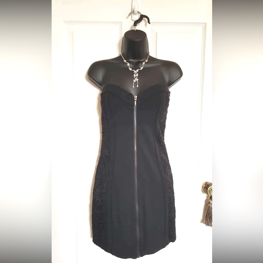 Bebe Strapless Black Dress